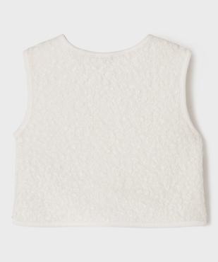 Gilet sans manches en lainage bouclette fille vue3 - GEMO (ENFANT) - GEMO