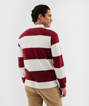 Polo rayé manches longues homme - LuluCastagnette vue3 - LULUCASTAGNETTE - GEMO