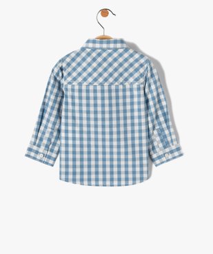 Ensemble bébé garçon 2 pièces : chemise à carreaux + tee-shirt à manches longues vue5 - GEMO(BEBE DEBT) - GEMO