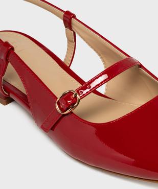 Ballerines vernies slingback à bout carré et brides femme - Follow Me vue6 - FOLLOW ME - GEMO
