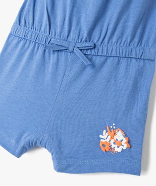 Combishort bébé fille à fines bretelles et volants vue2 - GEMO(BEBE DEBT) - GEMO
