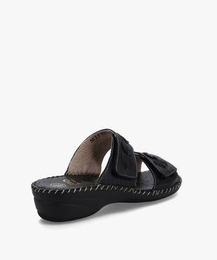 Mules femme confort dessus brides fantaisie en cuir vue4 - GEMO (CONFORT) - GEMO