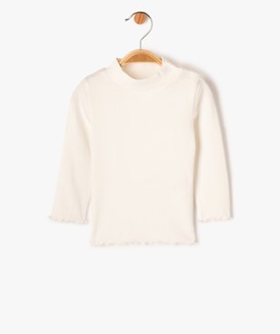 Tee-shirt bébé fille en maille côtelée imprimé vue1 - GEMO(BEBE DEBT) - GEMO