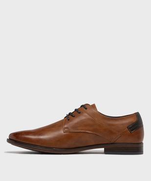 Derbies bicolores à détails texturés homme vue4 - MARIO BALDANO - GEMO