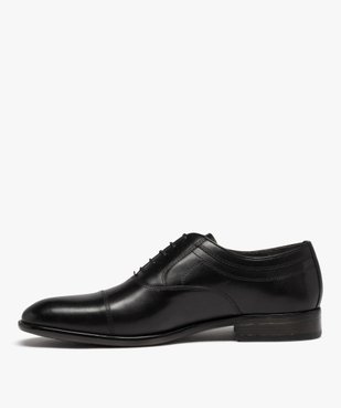 Derbies homme classiques dessus en cuir uni - Taneo vue3 - TANEO - GEMO
