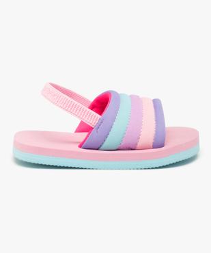Mules de piscine fille à bandeau souple en jersey coloré vue2 - GEMO (ENFANT) - GEMO