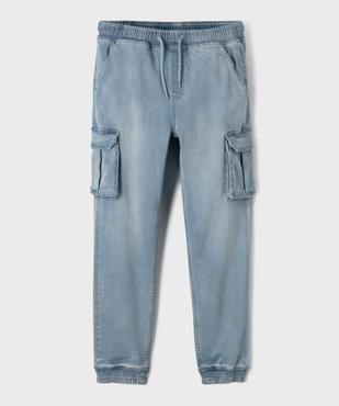 Jean jogger cargo en denim très extensible garçon vue2 - GEMO 4G GARCON - GEMO
