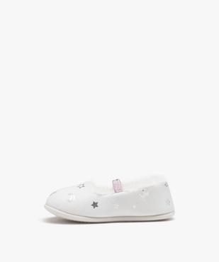 Chaussons fille ballerines à motifs avec col fourré  vue3 - GEMO (ENFANT) - GEMO