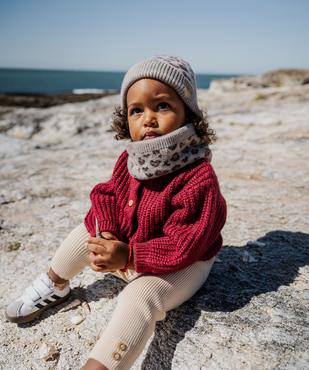 Gilet en grosse maille à col rond bébé fille vue4 - GEMO 4G BEBE - GEMO