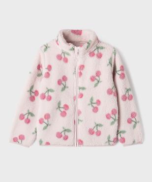 Sweat zippé à col montant en sherpa fille vue1 - GEMO (ENFANT) - GEMO