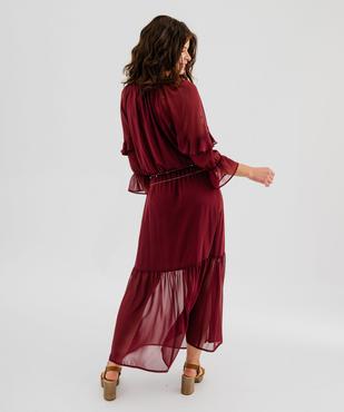 Robe longue à volants en voile femme vue3 - GEMO(FEMME PAP) - GEMO