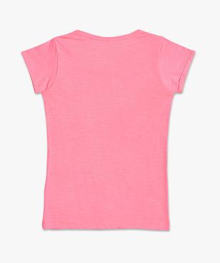 Tee-shirt fille loose à manches courtes et paillettes vue2 - GEMO (JUNIOR) - GEMO