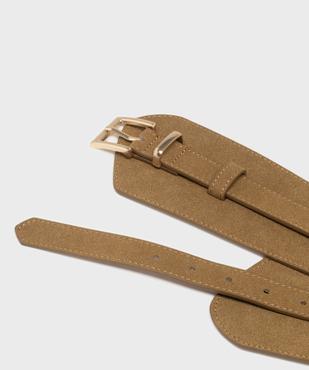 Ceinture large avec partie élastique femme vue2 - GEMO (ACCESS) - GEMO