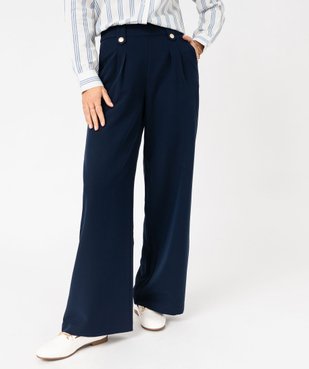 Pantalon en toile coupe large femme - LuluCastagnette vue1 - LULU CASTAGNETT - GEMO