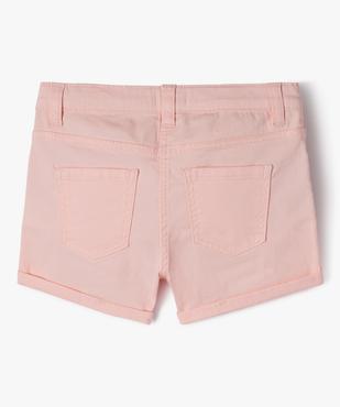 Short en coton stretch avec revers fille vue3 - GEMO (JUNIOR) - GEMO