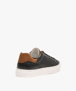 Baskets homme dessus cuir souple et aéré – Tanéo vue4 - TANEO - GEMO