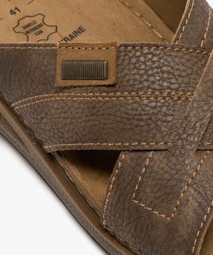 Mules confort à larges brides croisées et semelle intérieure cuir homme vue6 - G'FLEX - GEMO