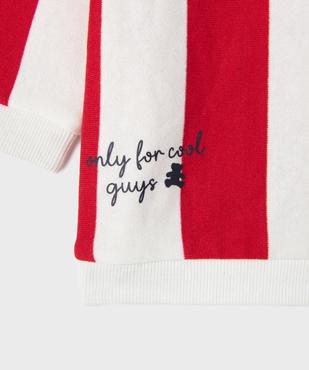 Sweat à rayures avec col polo bébé garçon - LuluCastagnette vue3 - LULU CASTAGNETTE GEMO FOR GOOD - GEMO