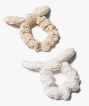 Chouchous fille en velours avec nœud (lot de 2) vue1 - GEMO - GEMO