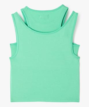 Débardeur effet 2 en 1 avec brassière intégrée fille vue4 - GEMO 4G FILLE - GEMO
