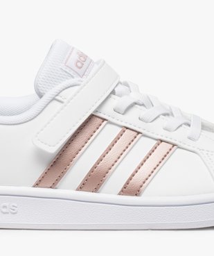 Baskets fille à lacet élastique et scratch - Adidas Grand Court vue6 - ADIDAS - GEMO