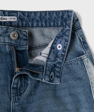 Jean Barrel bicolore avec taille ajustable fille vue2 - GEMO (JUNIOR) - GEMO