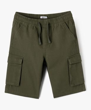 Bermuda cargo regular en coton avec taille ajustable garçon vue1 - GEMO (JUNIOR) - GEMO