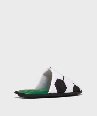 Chaussons mules velours imprimées ballon de football homme vue4 - GEMO 4G HOMME - GEMO