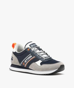 Baskets homme style rétro à lacets bicolores - G-Star vue2 - G-STAR - GEMO