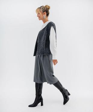 Gilet sans manches coupe oversize femme vue4 - GEMO(FEMME PAP) - GEMO