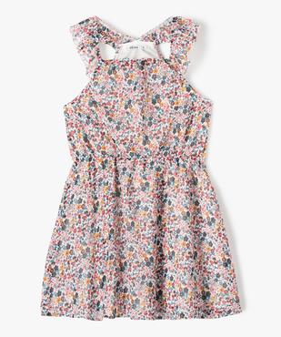 Robe fille sans manches à motifs fleuris et rayures pailletées vue1 - GEMO (ENFANT) - GEMO