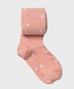 Collant chaud à motifs coeurs fille vue1 - GEMO (ENFANT) - GEMO