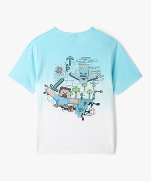 Tee-shirt manches courtes imprimé dos garçon - Minecraft vue4 - MINECRAFT - GEMO