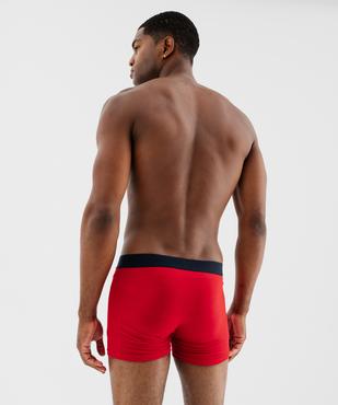 Boxers unis en coton extensible homme (lot de 2) vue4 - GEMO 4G HOMME - GEMO