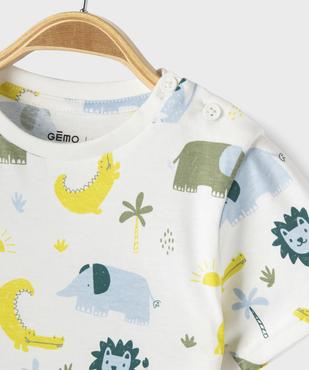 Tee-shirt manches courtes avec motifs animaux bébé garçon vue2 - GEMO 4G BEBE - GEMO