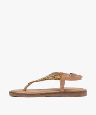 Tongs avec perles brodées sur le dessus fille - Tanéo vue3 - TANEO GEMO FOR GOOD - GEMO
