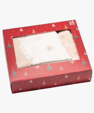 Pyjama doux spécial Noël femme vue2 - GEMO(HOMWR FEM) - GEMO