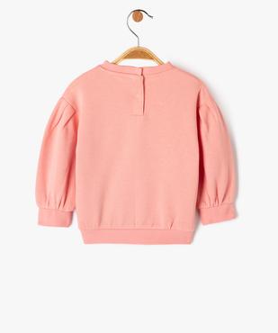 Sweat à manches bouffantes avec motifs colorés bébé fille vue3 - GEMO 4G BEBE - GEMO