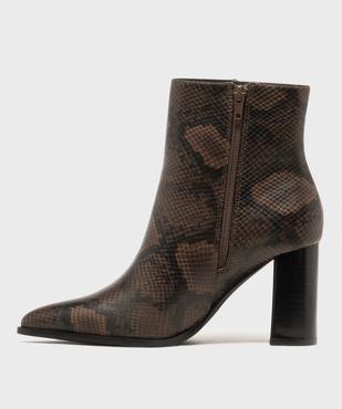 Boots à talon haut et bout pointu unies femme vue3 - FOLLOW ME - GEMO