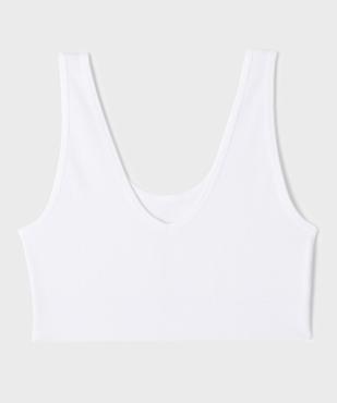 Brassière réversible en maille côtelée fille vue1 - GEMO 4G FILLE - GEMO