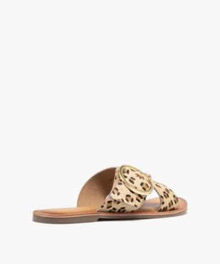 Sandales mules à larges brides en cuir femme vue5 - FOLLOW ME - GEMO