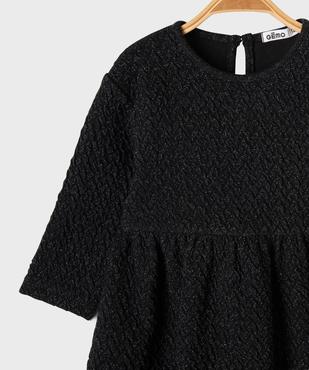 Robe pailletée en maille texturée bébé fille vue2 - GEMO(BEBE DEBT) - GEMO