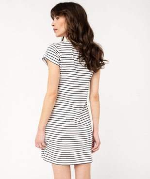 Chemise de nuit imprimée à manches courtes femme vue3 - GEMO 4G FEMME - GEMO