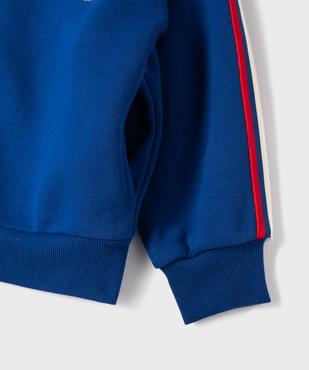 Sweat de sport zippé avec bandes tricolore garçon - Camps United vue4 - CAMPS - GEMO