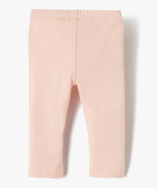 Legging long en coton stretch bébé fille vue3 - GEMO 4G BEBE - GEMO
