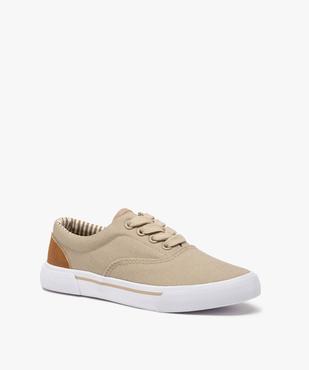 Tennis garçon en toile unie fermeture lacets  vue2 - GEMO 4G GARCON - GEMO