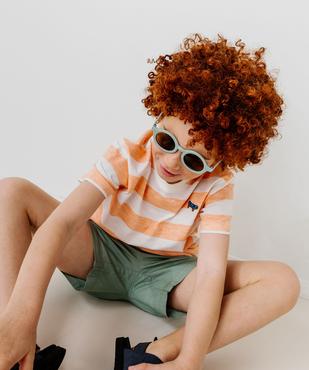 Bermuda en toile légère à taille élastiquée garçon vue5 - GEMO (ENFANT) - GEMO