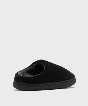 Chaussons mules en velours côtelé à doublure fourrée homme vue4 - GEMO(HOMWR HOM) - GEMO