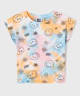 Tee-shirt manches courtes avec motifs Smiley fille - Smiley World vue1 - SMILEY - GEMO