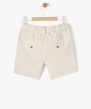 Short en lin et coton bébé garçon vue4 - GEMO 4G BEBE - GEMO